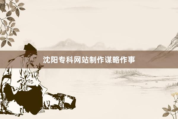 沈阳专科网站制作谋略作事
